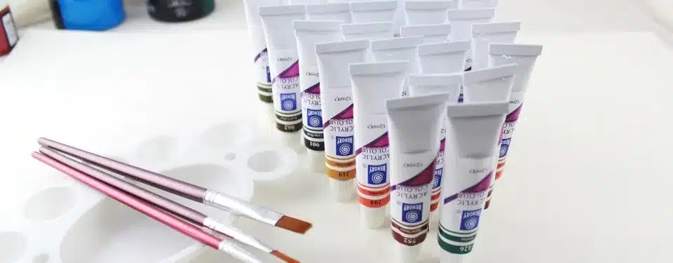 Water-resistant 24 Colors 12ML Tube Acrylic Paint set color Nail glass Art Painting paint for fabric Drawing Tools For Kids DIY 20