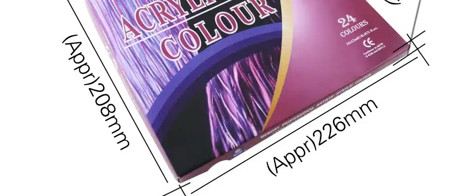 Water-resistant 24 Colors 12ML Tube Acrylic Paint set color Nail glass Art Painting paint for fabric Drawing Tools For Kids DIY 27