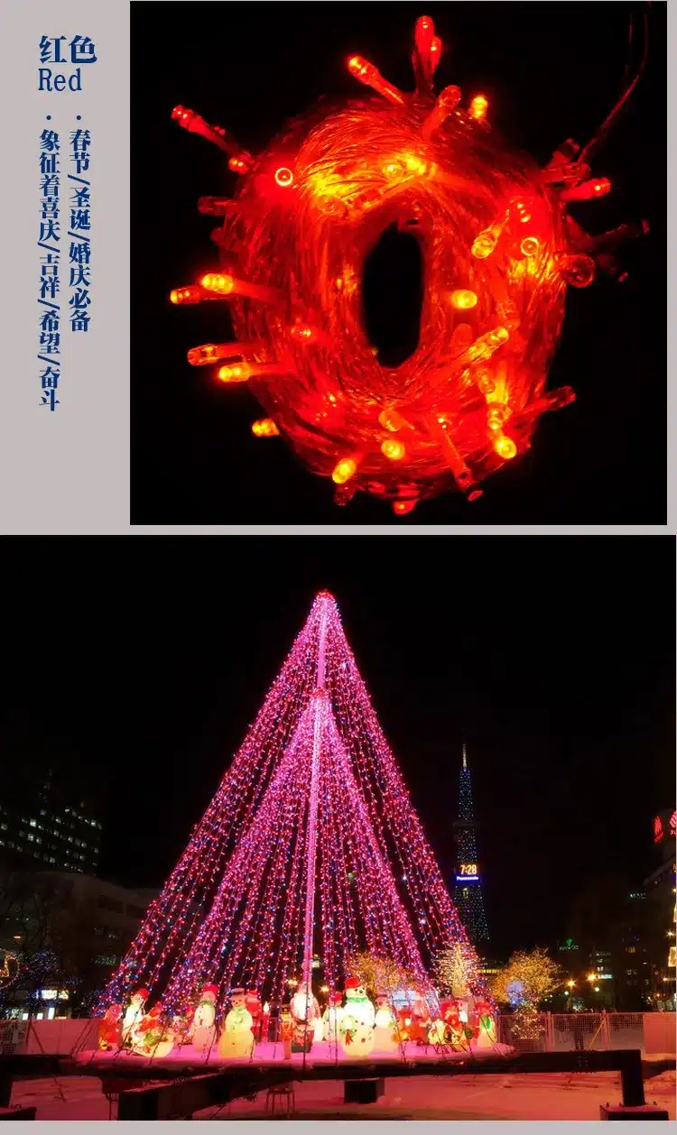 10m 220V LED Light Strap Lamp White Waterproof For Home Garden Christmas Decoration Outdoor Indoor Decor Christmas Tree Ornament 16