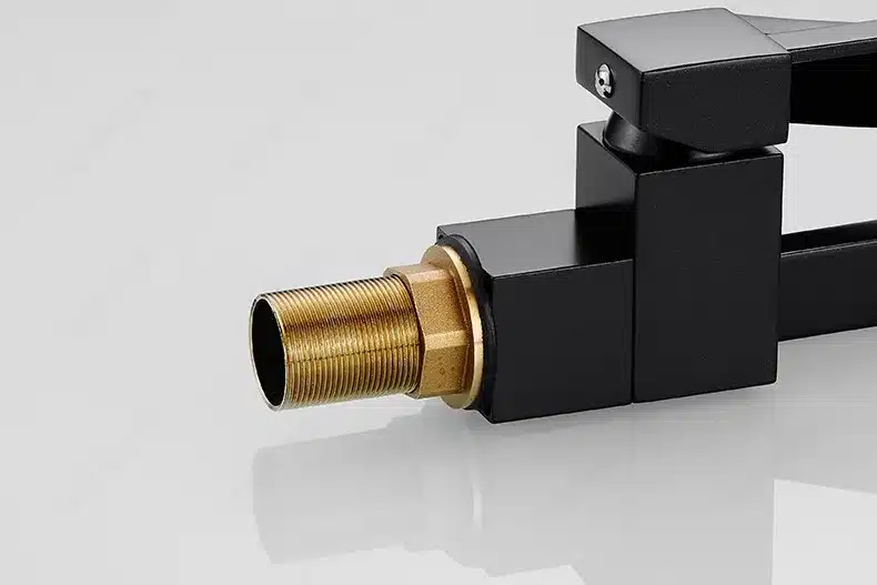 Sallin Black Brass Basin Faucet Single Handle Waterfall Basin Mixer Tap Hot And Cold Bathroom Faucet Sink Waterfall Faucet 12