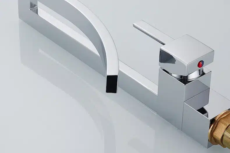 Sallin Black Brass Basin Faucet Single Handle Waterfall Basin Mixer Tap Hot And Cold Bathroom Faucet Sink Waterfall Faucet 22