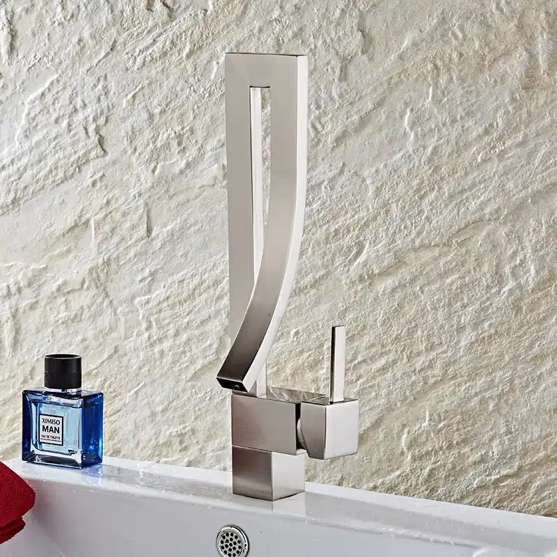 Sallin Black Brass Basin Faucet Single Handle Waterfall Basin Mixer Tap Hot And Cold Bathroom Faucet Sink Waterfall Faucet 27