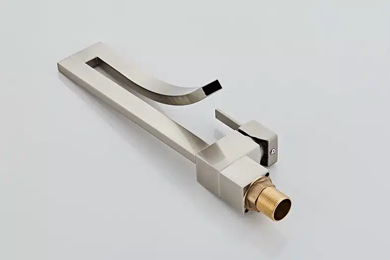 Sallin Black Brass Basin Faucet Single Handle Waterfall Basin Mixer Tap Hot And Cold Bathroom Faucet Sink Waterfall Faucet 29