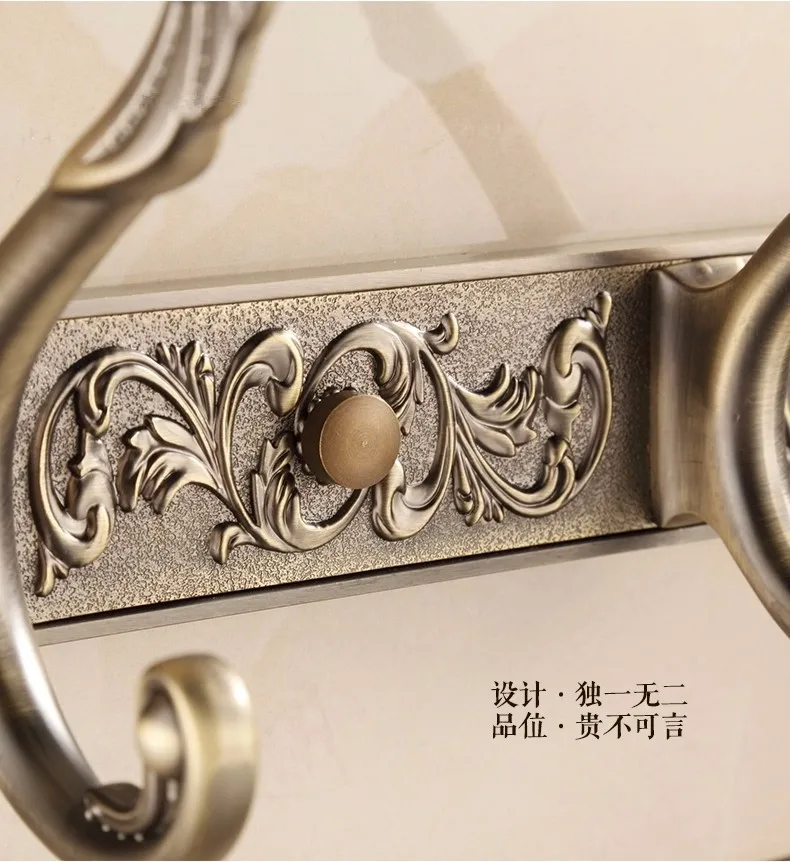 Bathroom Wall Carving Antique Robe Hooks 4-8 Row Hook Coat Hanger Door Hooks For Bathroom Accessories Free Shipping HA-26F 12