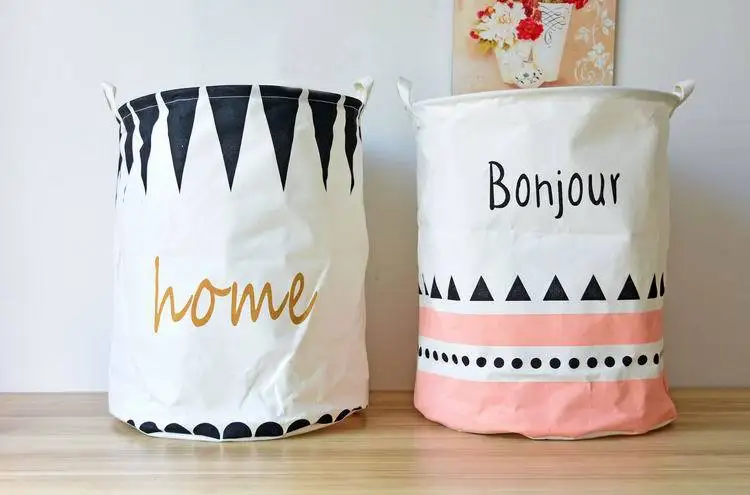 Free shipping Laundry Basket Storage 40*50cm Large Basket For Toy Washing Basket Dirty Clothes Sundries Basket Box Foldable 17