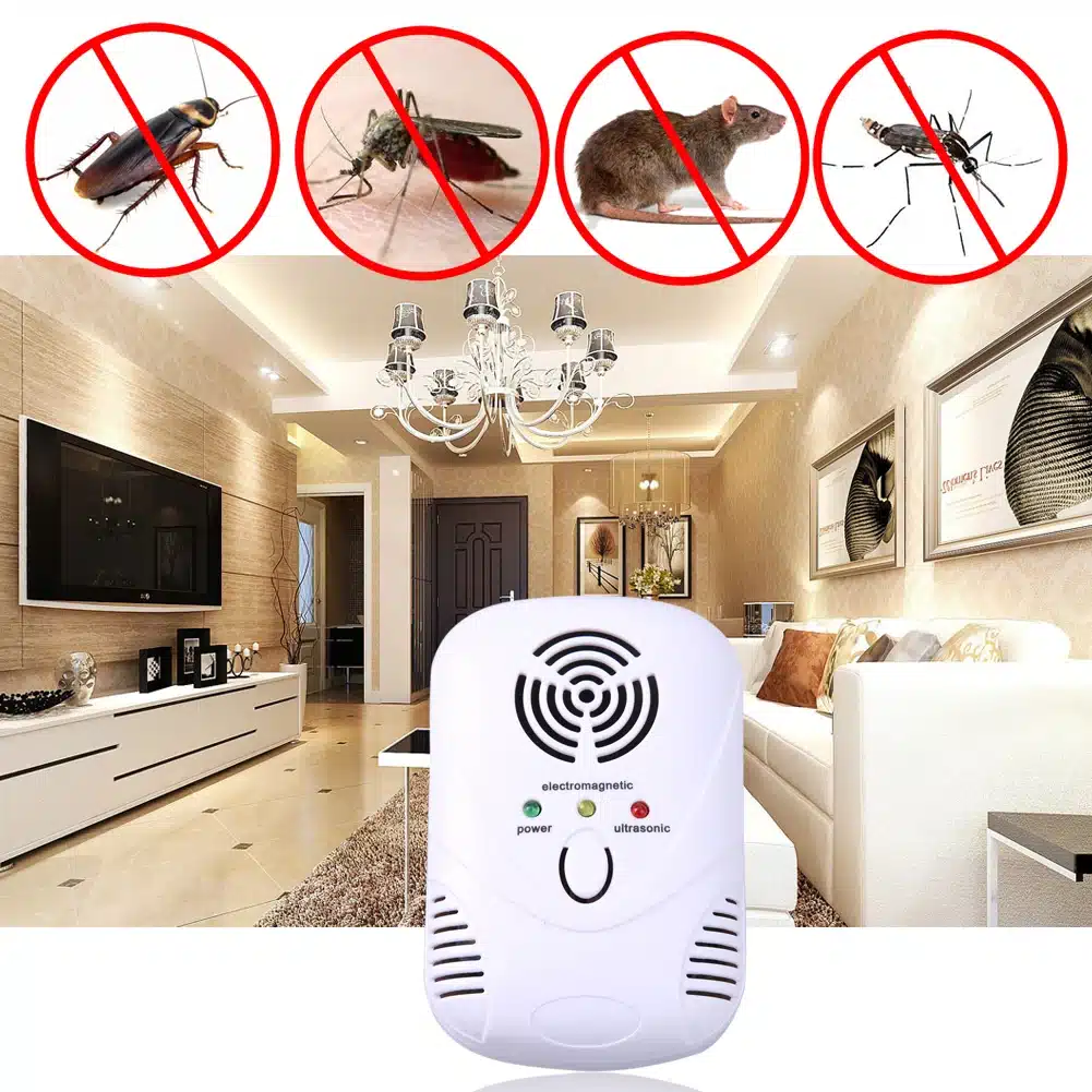 110-250V/6W Electronic Ultrasonic Mouse Killer Mouse Cockroach Trap Mosquito Repeller Insect Rats Spiders Control US/EU Plug 14