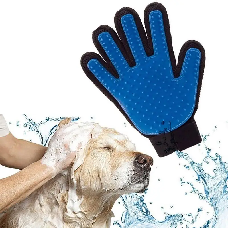 Pet Bath Groom Washing Cleaning Massage Glove for Gentle Efficient Pet Dog Cat Grooming Glove Mitts Brush Comb Cleaner Groomer 12