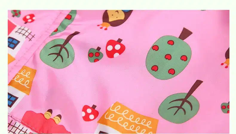 1-9 years old Kids Jumpsuit baby One-Piece Cartoon Kid students Hooded Raincoat Suit Children rainwear and rain-proof pants Set 11