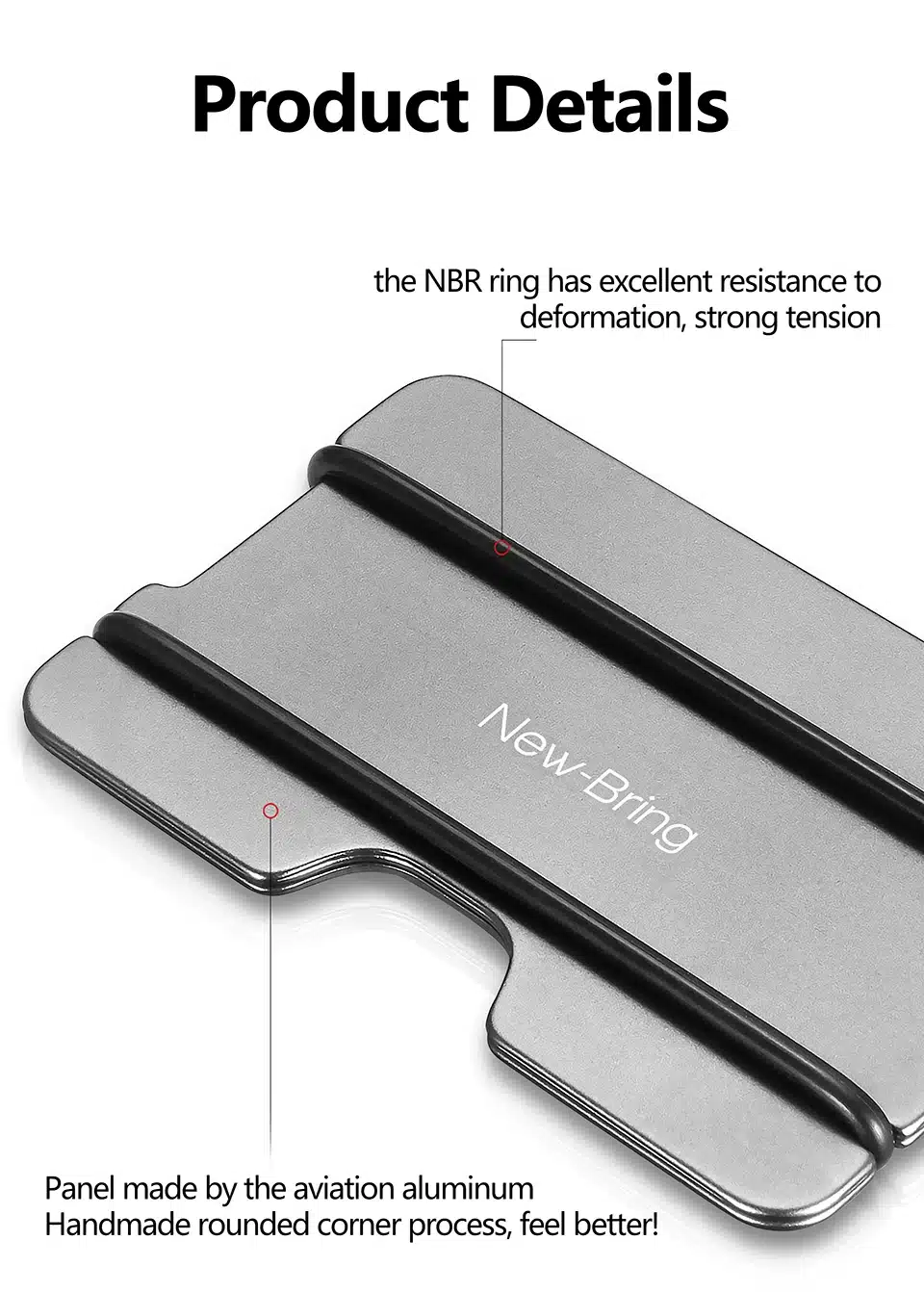 NewBring Fashion Metal ID Credit Card Holder Black Pocket Box Business Cards Wallet With RFID Anti-chief Wallet Men 8