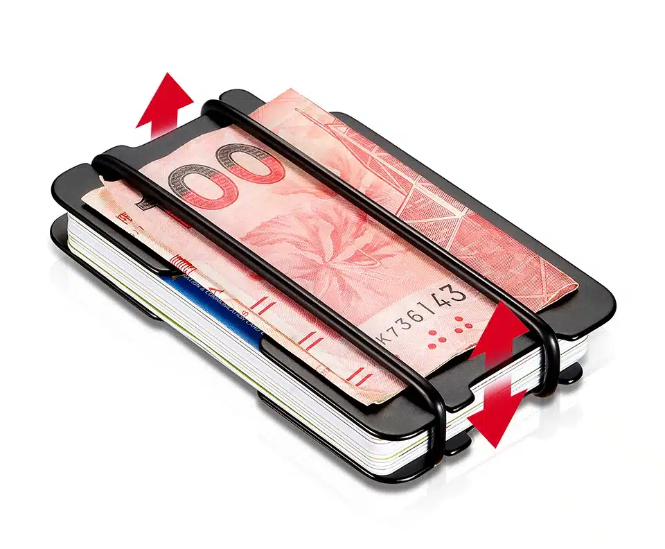 NewBring Fashion Metal ID Credit Card Holder Black Pocket Box Business Cards Wallet With RFID Anti-chief Wallet Men 13