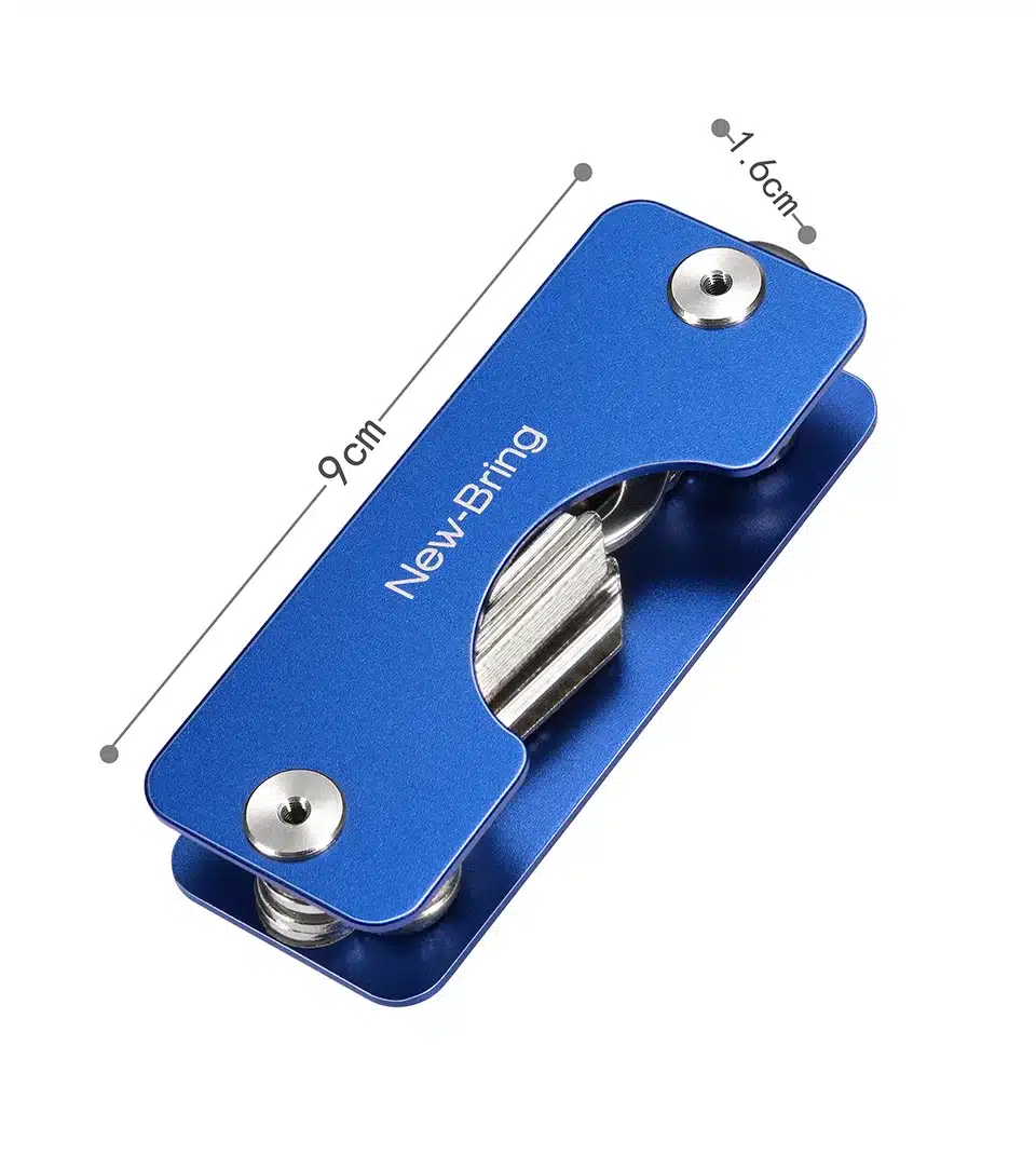 NewBring Aluminum Metallic EDC Key Wallets Men car Key Holder Smart Housekeeper New Design EDC Keys Organizer Keychain Bag Purse 12