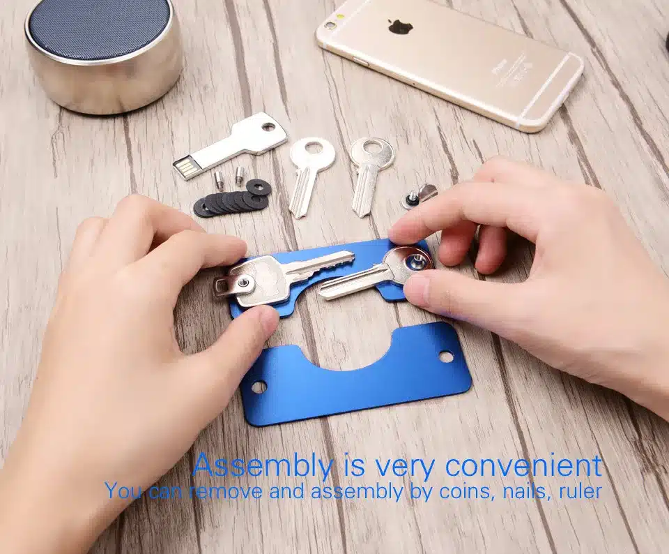 NewBring Aluminum Metallic EDC Key Wallets Men car Key Holder Smart Housekeeper New Design EDC Keys Organizer Keychain Bag Purse 16