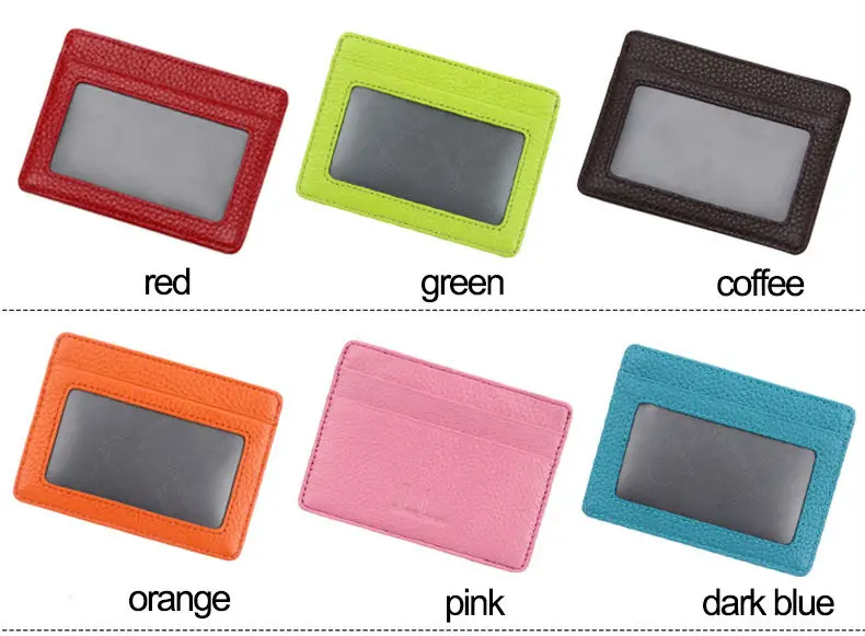 Ultra-thin Card Holder Mini wallets small Cow Leather purse High Quality Card Case With 4 Slots Fashion Style New 9