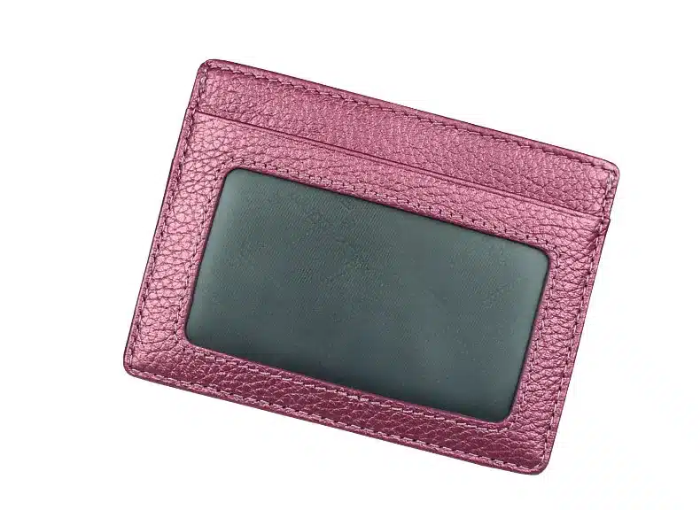 Ultra-thin Card Holder Mini wallets small Cow Leather purse High Quality Card Case With 4 Slots Fashion Style New 19