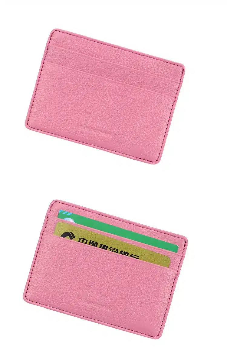Ultra-thin Card Holder Mini wallets small Cow Leather purse High Quality Card Case With 4 Slots Fashion Style New 20