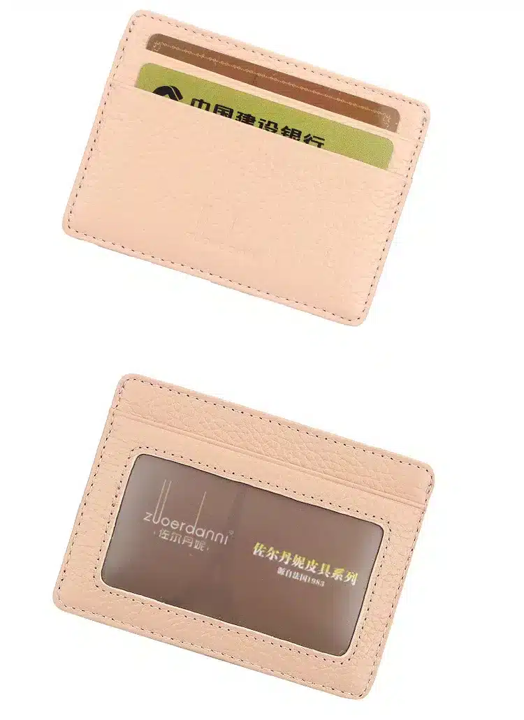 Ultra-thin Card Holder Mini wallets small Cow Leather purse High Quality Card Case With 4 Slots Fashion Style New 26
