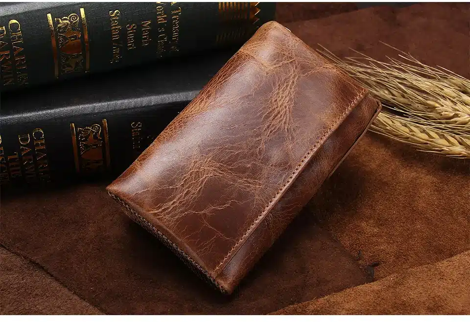 CONTACT'S Men Wallet Key Case Key Holder Wallet Coin Purse Genuine Leather Housekeeper Car Key Organizer Bag Small Portfolio 15