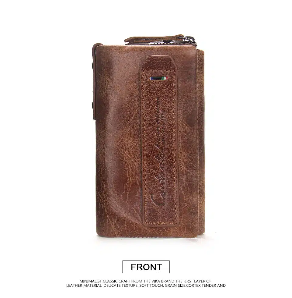 CONTACT'S Men Wallet Key Case Key Holder Wallet Coin Purse Genuine Leather Housekeeper Car Key Organizer Bag Small Portfolio 18