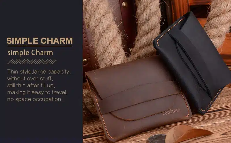 COWATHER 100% top quality Crazy horse genuine leather credit card holder for men new wallet for crads and coin 109 free shipping 7