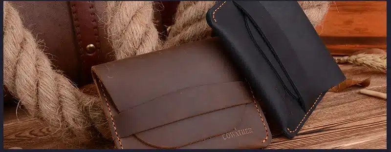 COWATHER 100% top quality Crazy horse genuine leather credit card holder for men new wallet for crads and coin 109 free shipping 9