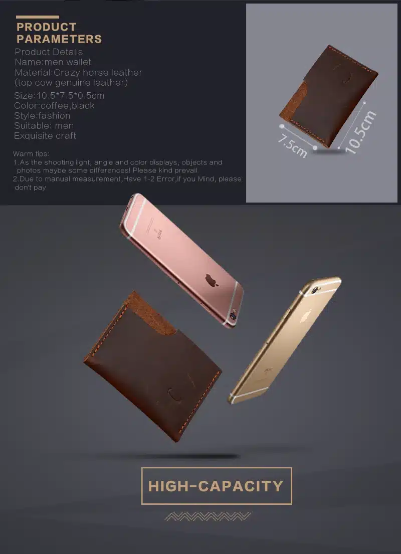COWATHER 100% top quality Crazy horse genuine leather credit card holder for men new wallet for crads and coin 109 free shipping 15