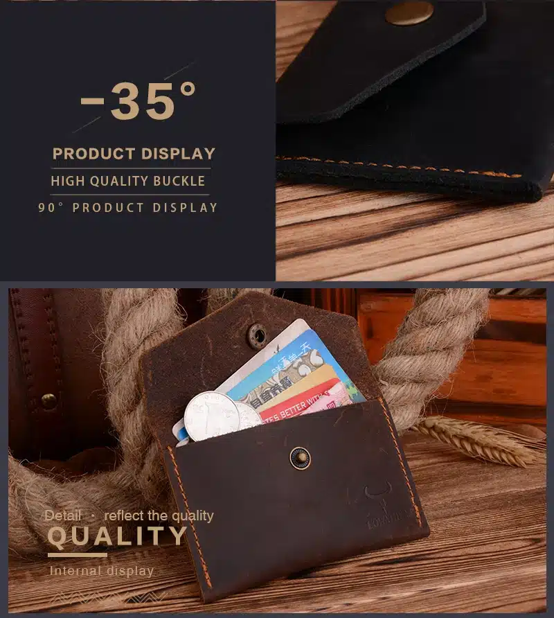 COWATHER 100% top quality Crazy horse genuine leather credit card holder for men new wallet for crads and coin 109 free shipping 20