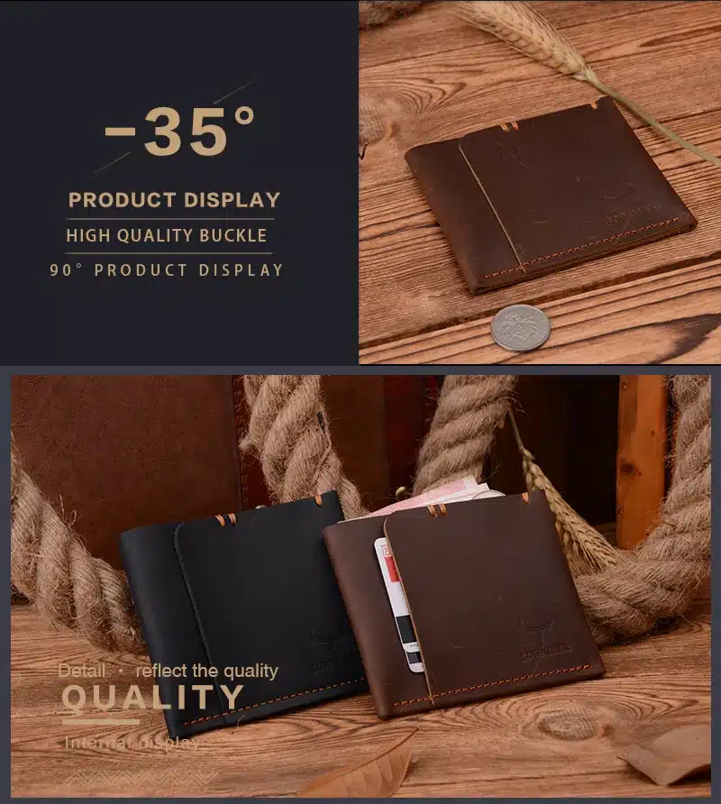 COWATHER 100% top quality Crazy horse genuine leather credit card holder for men new wallet for crads and coin 109 free shipping 24