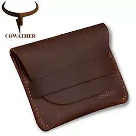 COWATHER 100% top quality Crazy horse genuine leather credit card holder for men new wallet for crads and coin 109 free shipping 32