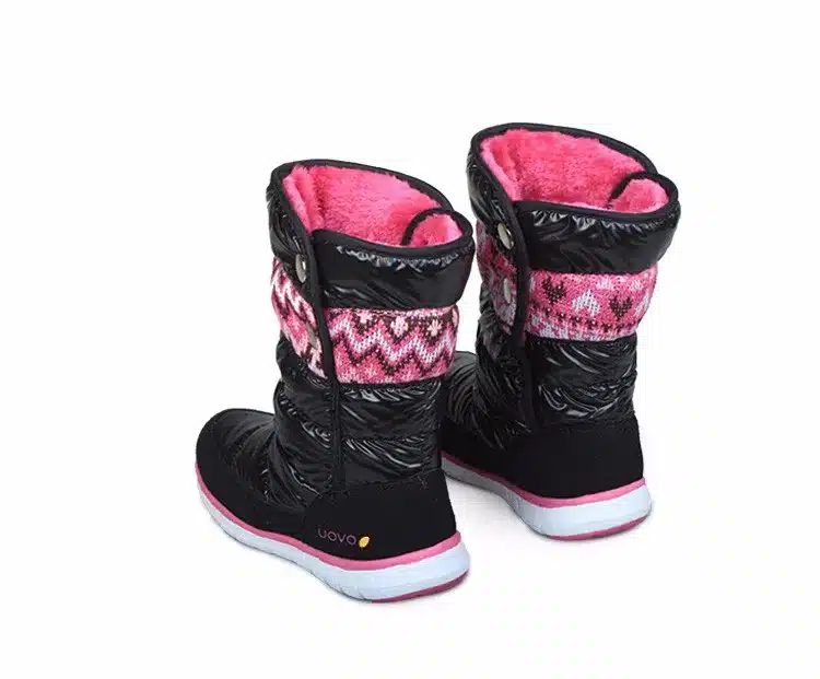 UOVO 2017 Winter Boots For Girls , Brand Fashion Kids Rain Boots Oxford Fabric Warm Snow Boots High Quality Size 27#-37# 18