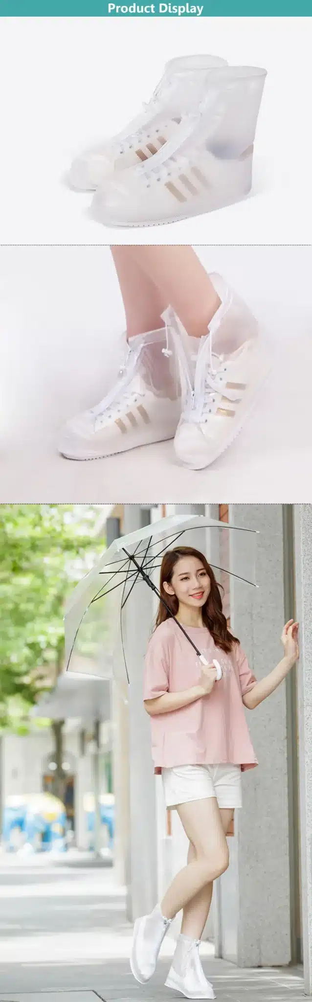 Soumit Unisex Waterproof Rain Reusable Shoes Covers Rain Boot Overshoes All Seasons Men Women Protection Shoe Covers Accessories 21