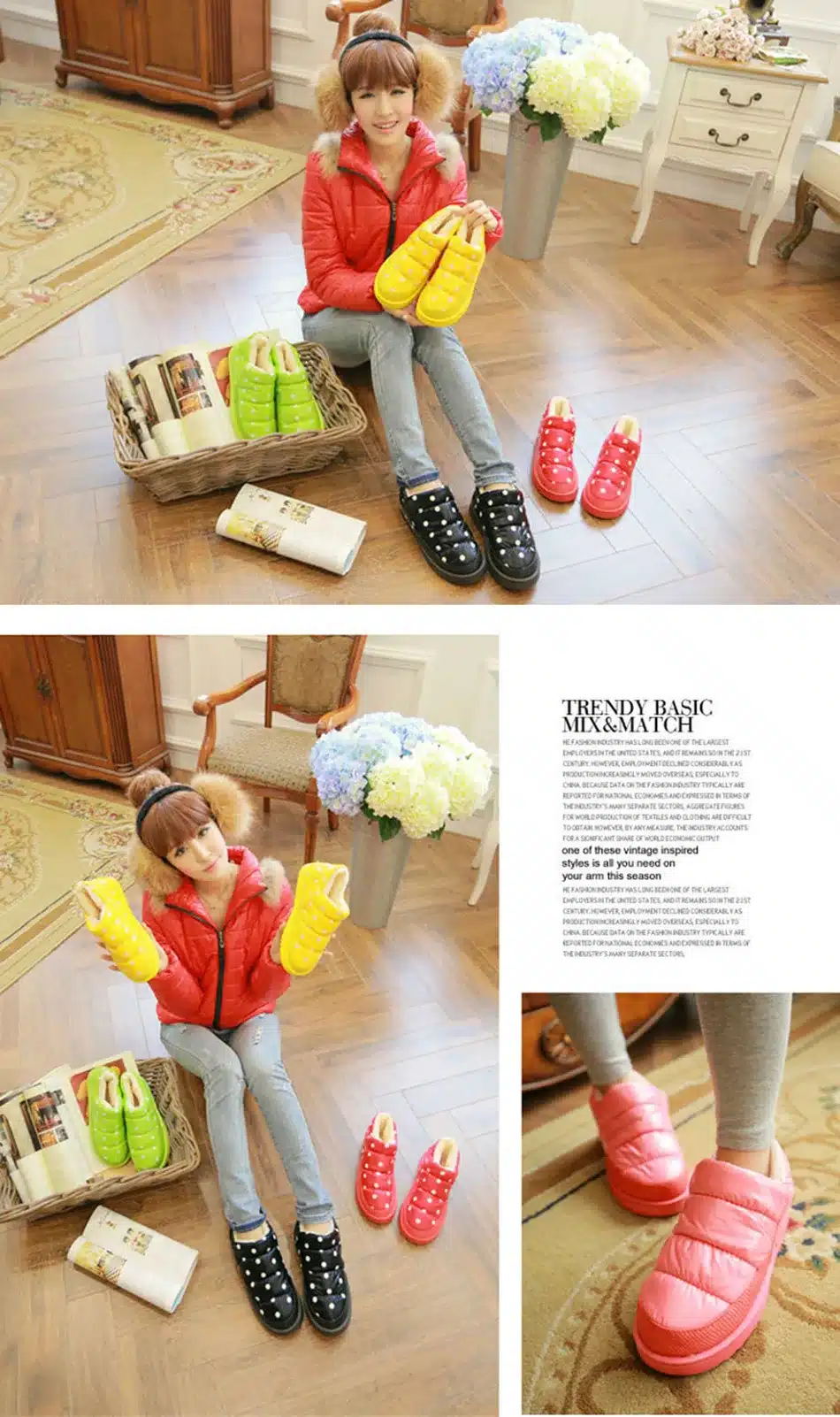 Women winter snow boots, warm flat and waterproof boots for winter size 36-43,free shipping 16