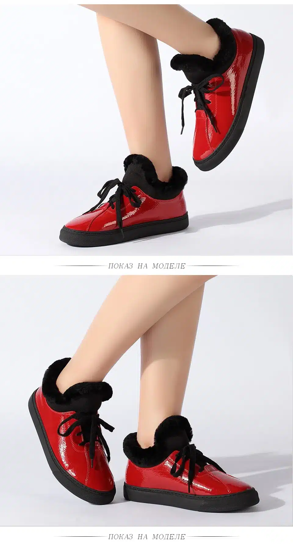 BASSIRIANA - Winter Woman boots Shoes Plush Lady's Trend Cotton-padded Shoes Auto Lady Warm Shoes Women 10