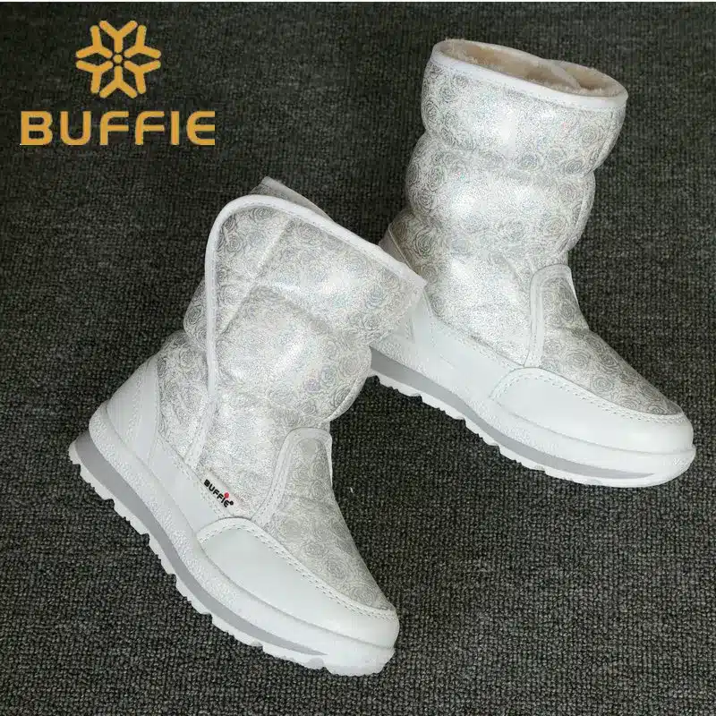 2017 winter's new Women snow boots Lady shoes warm fur waterproof daughter girl white Buffie brand fashion shoes free shipping 14
