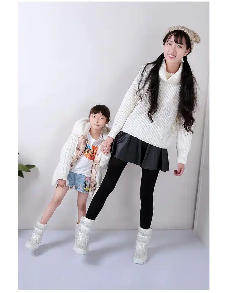 2017 winter's new Women snow boots Lady shoes warm fur waterproof daughter girl white Buffie brand fashion shoes free shipping 17
