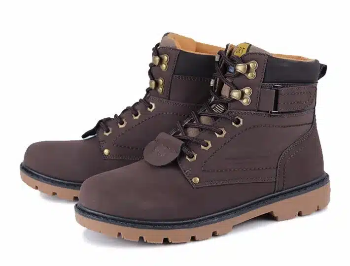 Tangnest Winter Fur Men Boots Casual Lace Up Safety Work Boots Autumn Men Platform Shoes Rubber Snow Boot Man Big Size 46 XMX637 16