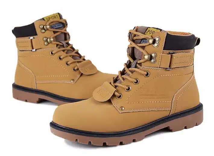 Tangnest Winter Fur Men Boots Casual Lace Up Safety Work Boots Autumn Men Platform Shoes Rubber Snow Boot Man Big Size 46 XMX637 17