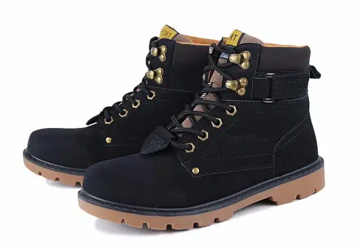 Tangnest Winter Fur Men Boots Casual Lace Up Safety Work Boots Autumn Men Platform Shoes Rubber Snow Boot Man Big Size 46 XMX637 18
