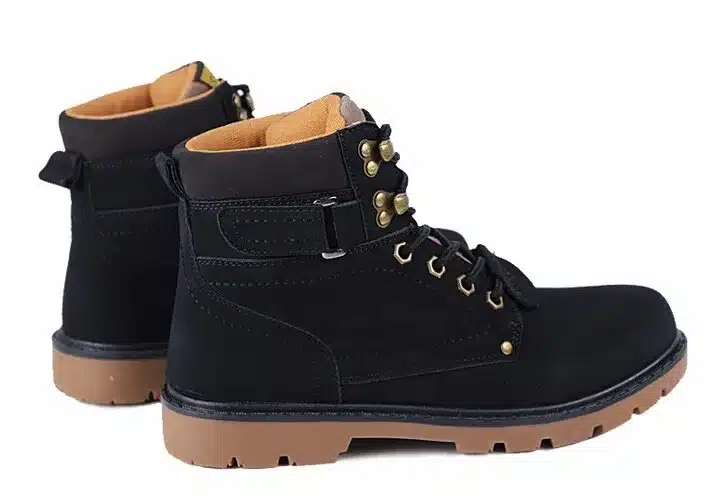 Tangnest Winter Fur Men Boots Casual Lace Up Safety Work Boots Autumn Men Platform Shoes Rubber Snow Boot Man Big Size 46 XMX637 19