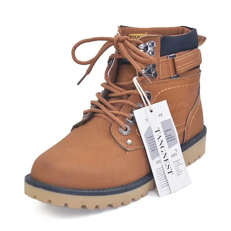 Tangnest Winter Fur Men Boots Casual Lace Up Safety Work Boots Autumn Men Platform Shoes Rubber Snow Boot Man Big Size 46 XMX637 21