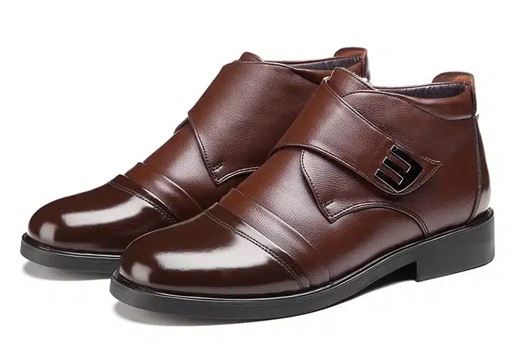 Tauntte Autumn And Winter Men Dress Boots Fashion Keep Warm Plush Snow Boots Genuine Leather Formal Shoes With Fur 15