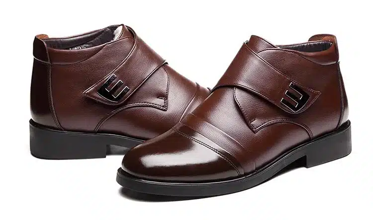 Tauntte Autumn And Winter Men Dress Boots Fashion Keep Warm Plush Snow Boots Genuine Leather Formal Shoes With Fur 17