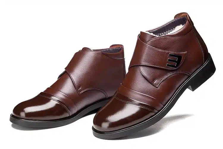 Tauntte Autumn And Winter Men Dress Boots Fashion Keep Warm Plush Snow Boots Genuine Leather Formal Shoes With Fur 16