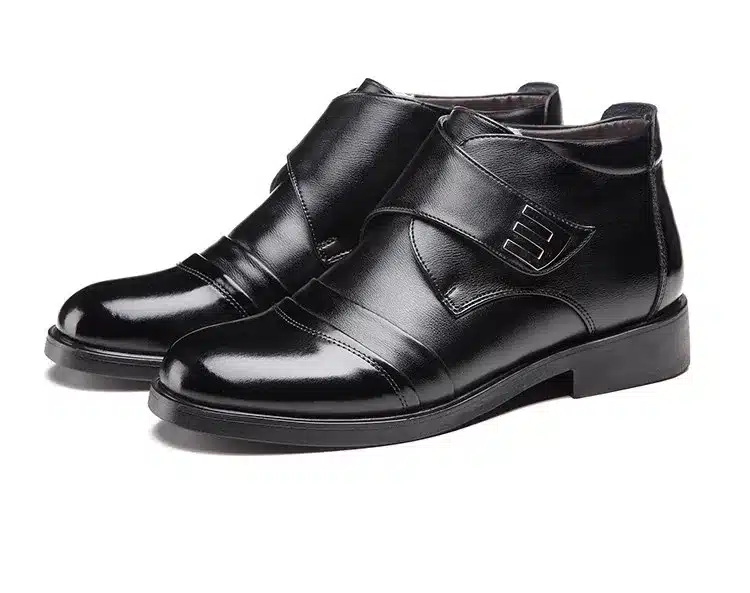 Tauntte Autumn And Winter Men Dress Boots Fashion Keep Warm Plush Snow Boots Genuine Leather Formal Shoes With Fur 21