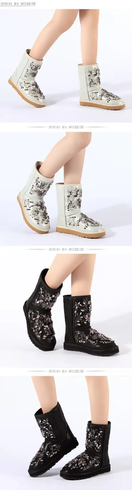 BASSIRIANA New 2017 Black White Ankle Boots For Women Metal Decoration Fashion ladies Sexy Boots Winter Shoes Platform Boots 11