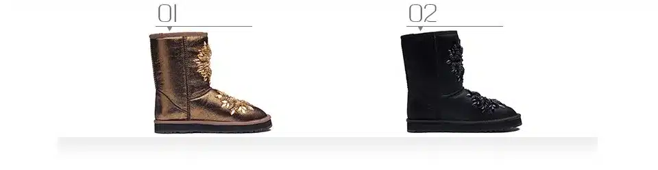 Boots genuine leather snowboots Shoes woman Winter 35-40 Warm comfortable woman shoes Free shipping BASSIRIANA 7