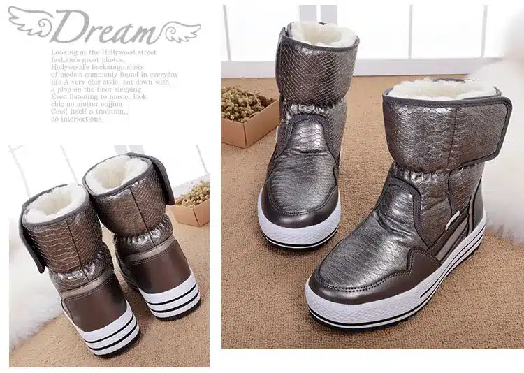 Winter Women Boots include mixed natural wool thermal boots lady shoes boys and girls waterproof snow boots shoes free shipping 19