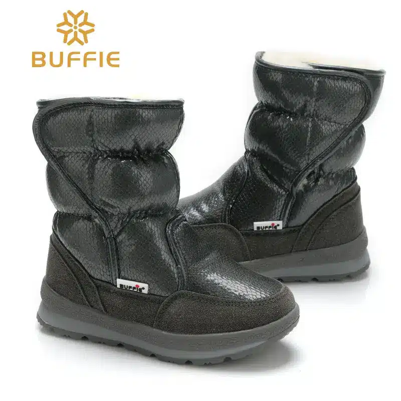 New Winter fashion women boots mixed natural wool female warm boots waterproof thick fur size 27 to 41 silver lady snow boots 31