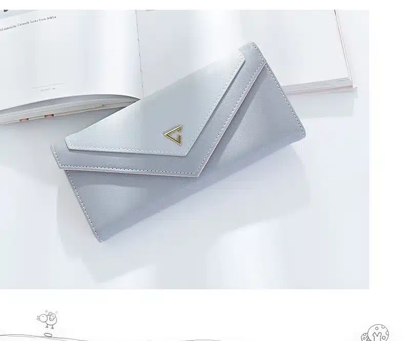 WEICHEN New Geometric Envelope Clutch Wallet For Women, PU Leather Hasp Fashion Design Wallet For Phone Money Bags Coin Purse 20