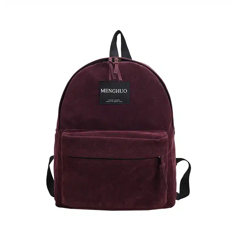 Women Backpack Preppy Suede Backpacks Girls School Bags Vintage Backpack Travel Bag Female Backpack Burgundy Gray Black Mochila 12