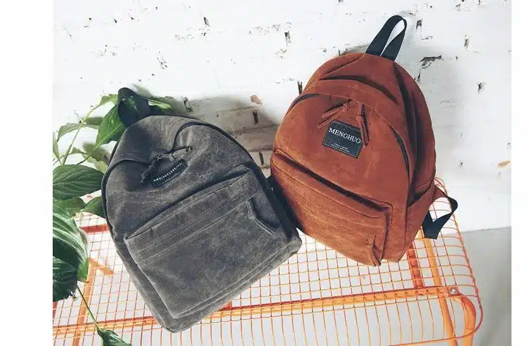 Women Backpack Preppy Suede Backpacks Girls School Bags Vintage Backpack Travel Bag Female Backpack Burgundy Gray Black Mochila 20
